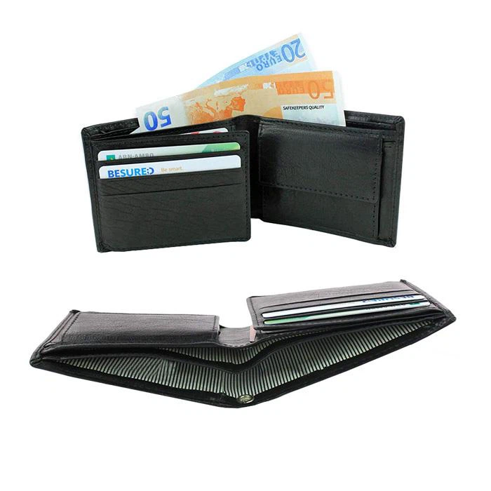 Classic Bifold Leather Biker Men Wallet