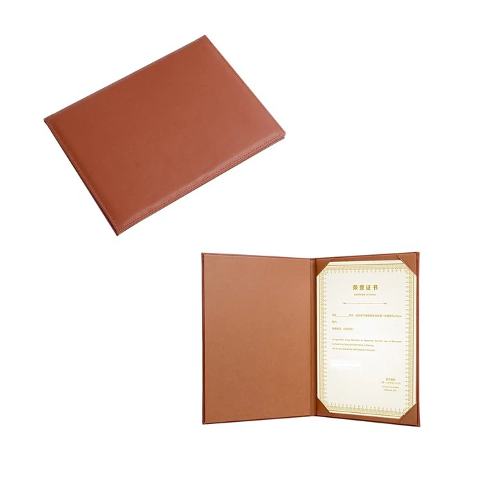 Hardcover PU Leather Certificate Holder
