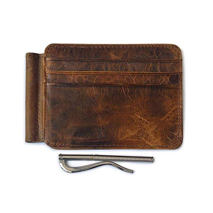 Vintage Looking PU Slim Patent Leather Wallet Men