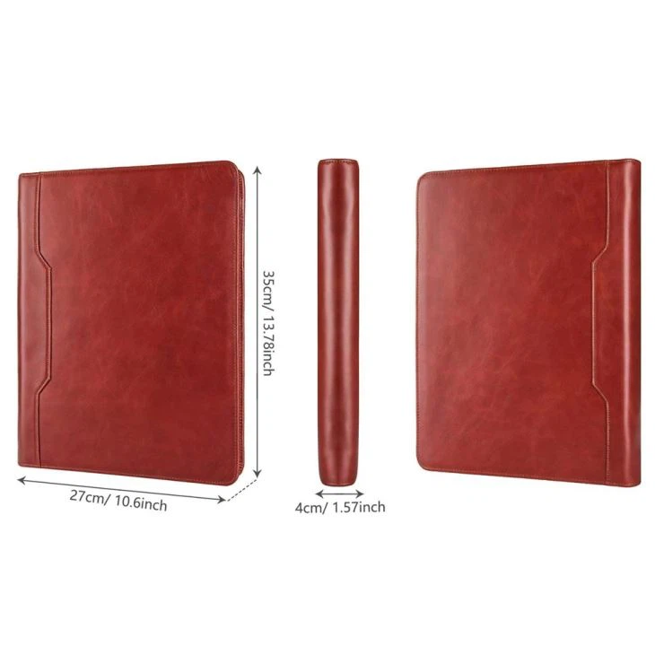 Brown Zippered A4 Compendium