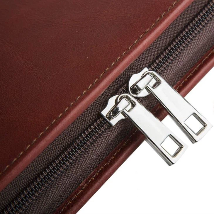 Brown Zippered A4 Compendium