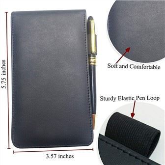 Flip Ādas Notepad turētājs