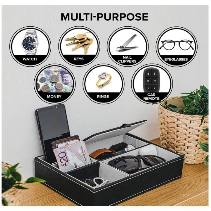 Stylish Leather Valet Tray